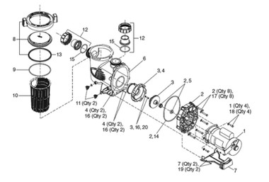 JANDY | IMPELLER & DIFFUSER W/SCREW & O-RING, SWF 185 | R0445308 Questions & Answers